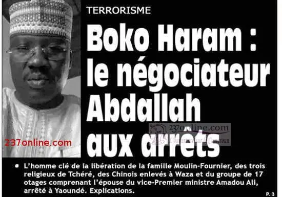 Cameroun – Boko Haram: La Dgre libère Abdallah Adamou