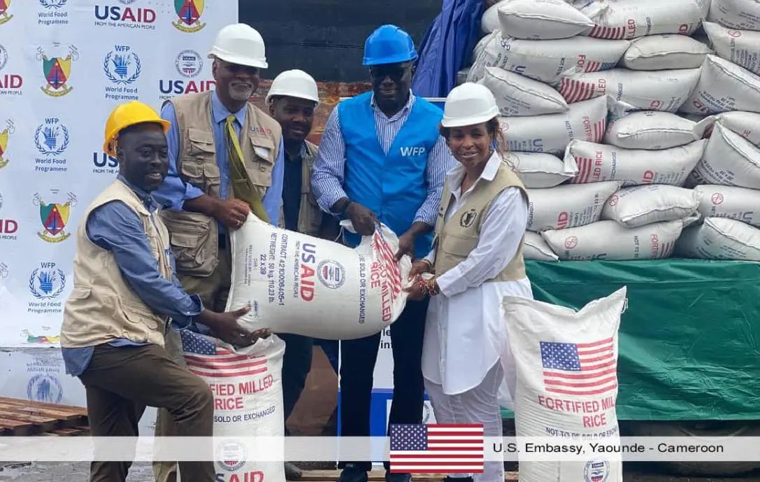 Le Cameroun reçoit un don de riz massif des États-Unis pour atténuer l’insécurité alimentaire