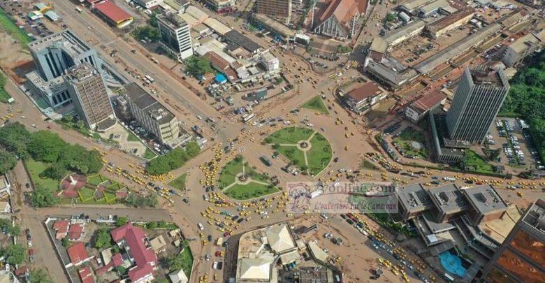 Poste central de Yaoundé vue d'un drône