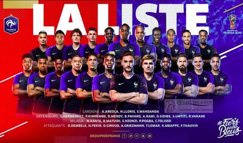 Coupe du Monde de Football, Russie 2018: 14 joueurs africains dans la liste des 23 sélectionnés de l’équipe de France