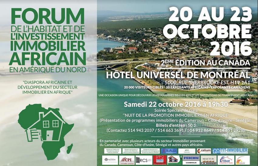 Montréal abrite la 2nde édition du Forum sur l’Habitat et l’Investissement Immobilier africain