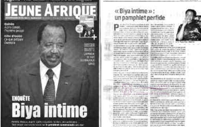 Biya intime: Cameroon Tribune contre Jeune Afrique