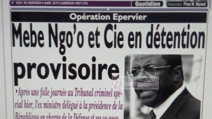 Cameroun - Opération épervier: Edgard Alain Mebe Ngo’o aux arrêts 1 Alain Mebe prison