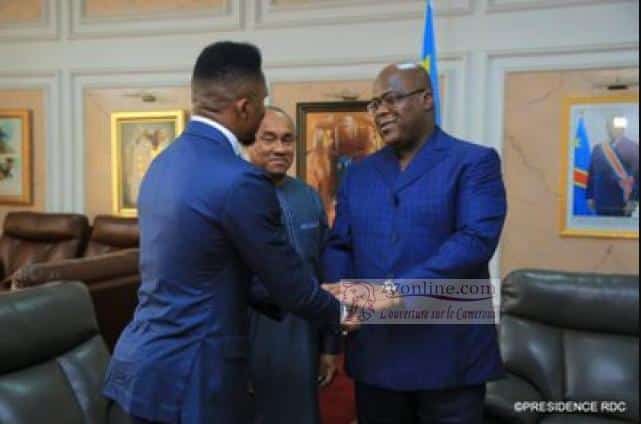 RDC : Samuel Eto’o et Ahmad Ahmad reçus par Félix Tshisekedi