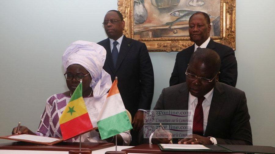 Signature de cinq accords de coopération entre la Côte d’Ivoire et le Sénégal