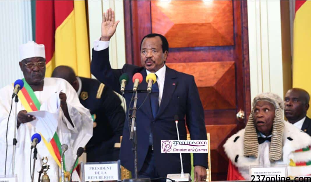 Paul Biya pretant serment