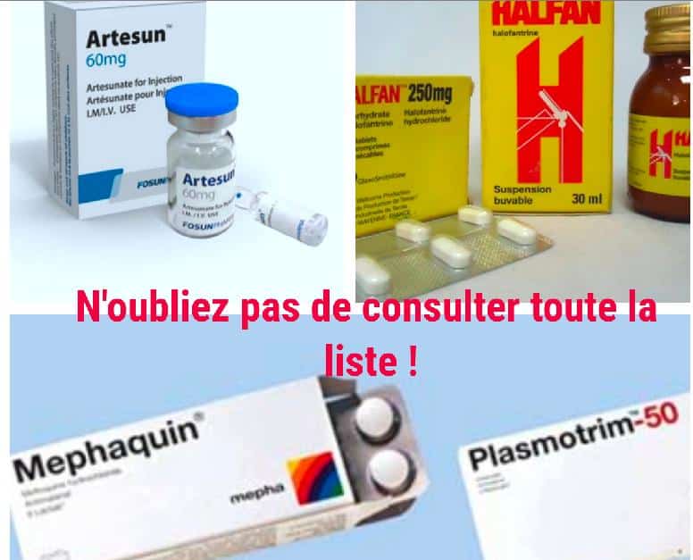 Alerte: Voici la liste des médicaments du paludisme qui tuent