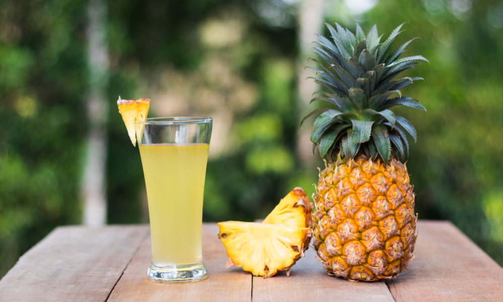 eau chaude d’ananas