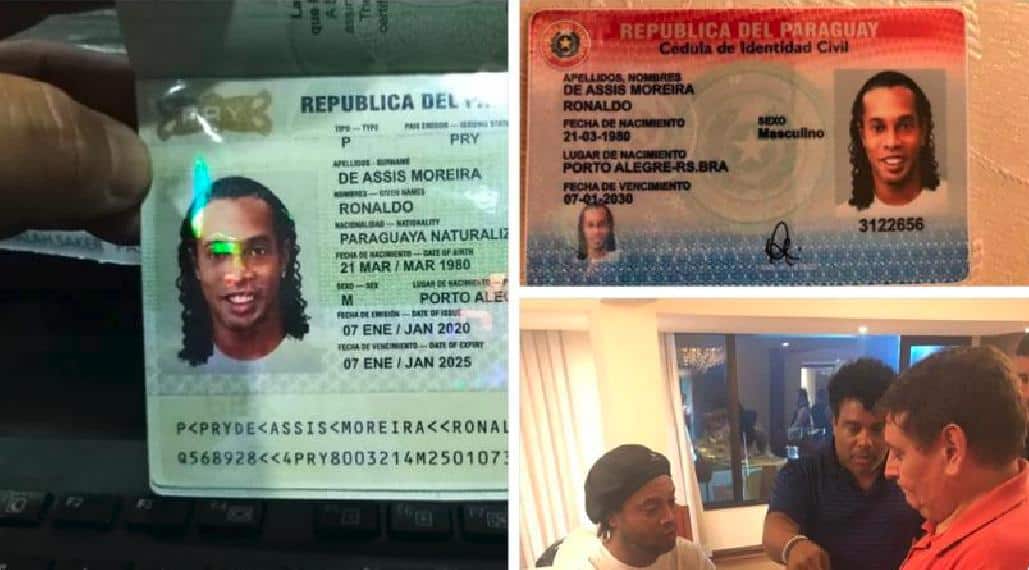 L’ex footballeur Ronaldinho arrêté au Paraguay pour détention de faux passeport