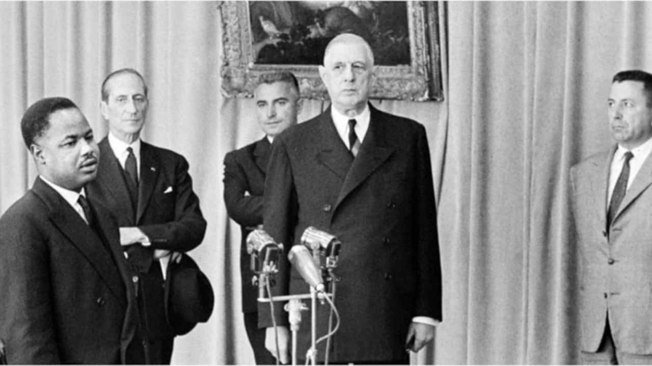 Amadou Ahidjo et Charles de Gaulle