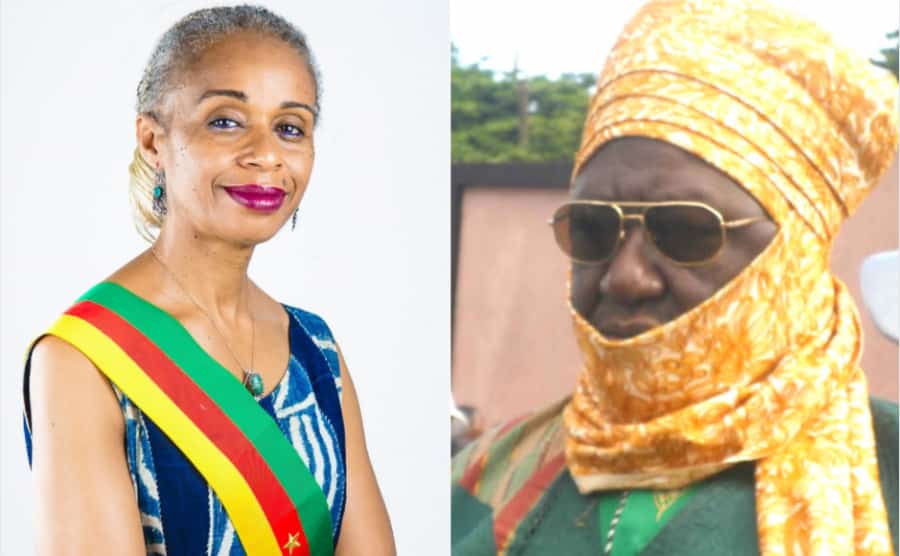 Mbombo Njoya et le maire de Foumban