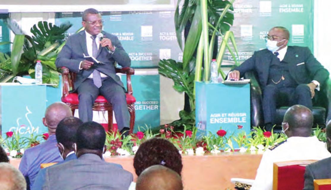 Pm Dion Ngute et Tawamba au GICAM