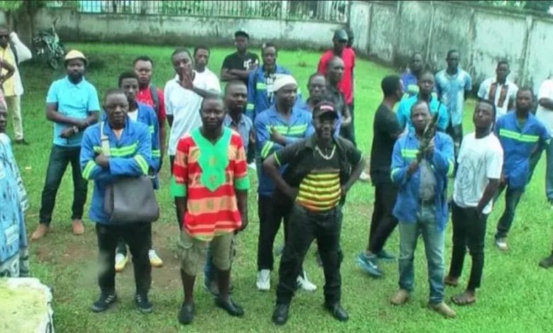 Manifestation des ouvriers de la Cimenterie de Kribi