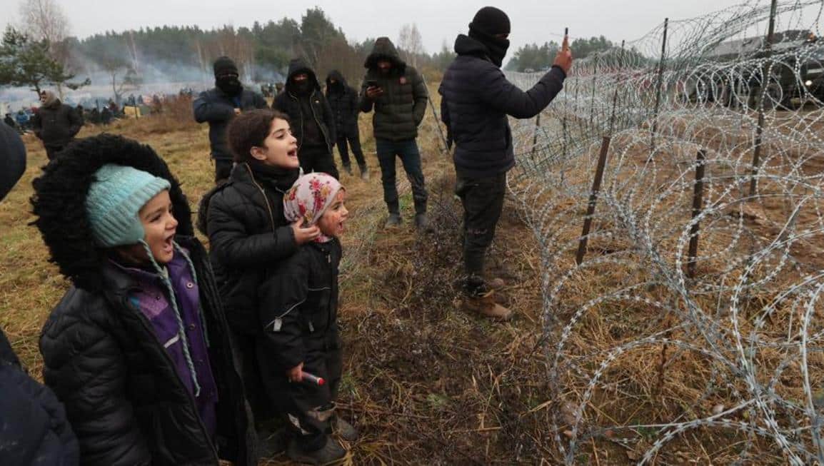 Migrants frontiere russie