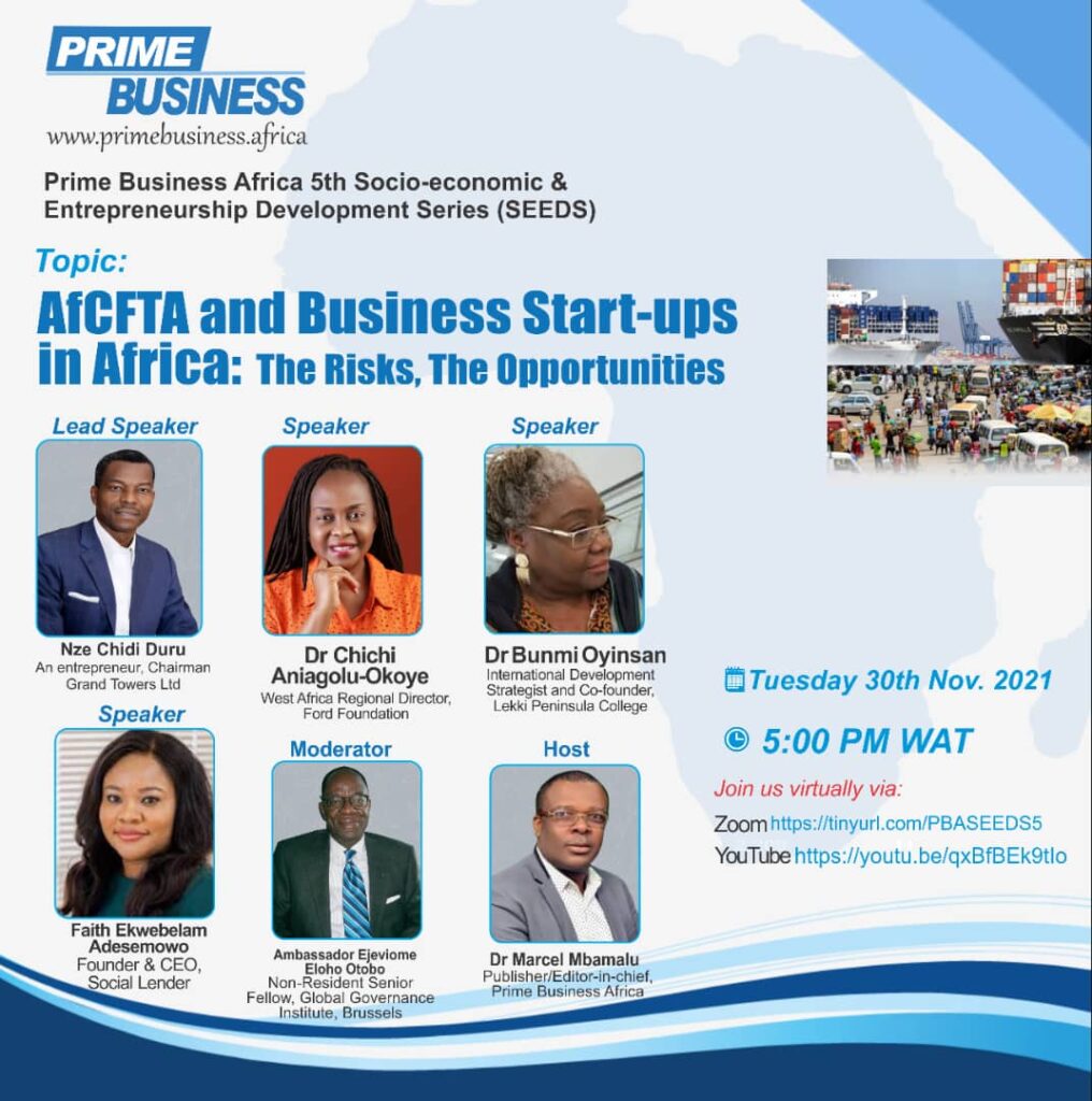 Prime Business Africa’s SEEDS 5, Set To Address AfCFTA Opportunities For Startups