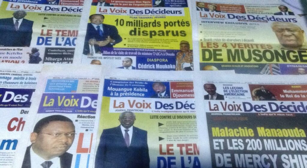 attack on the freedom of the press in cameroon judicial harness against la voix des decideurs and its publication directorefbfbc