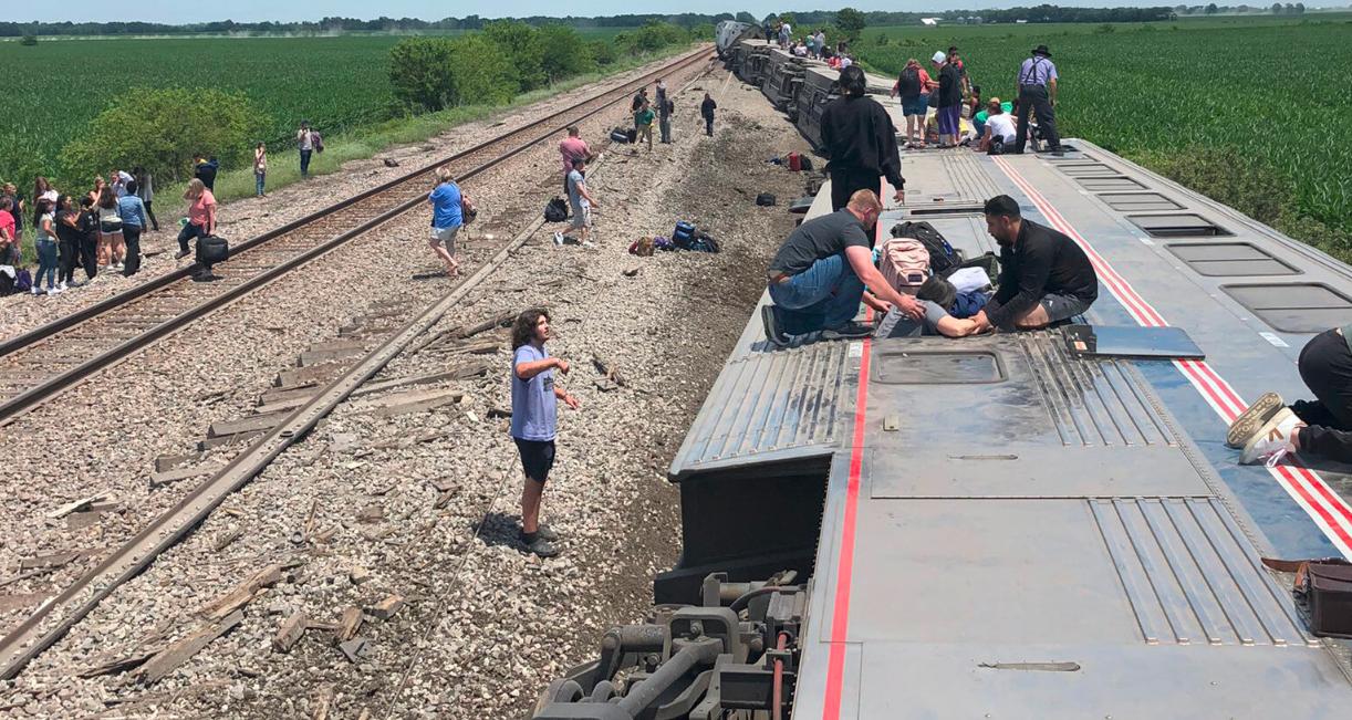 Un train de 243 passagers déraille dans le Missouri