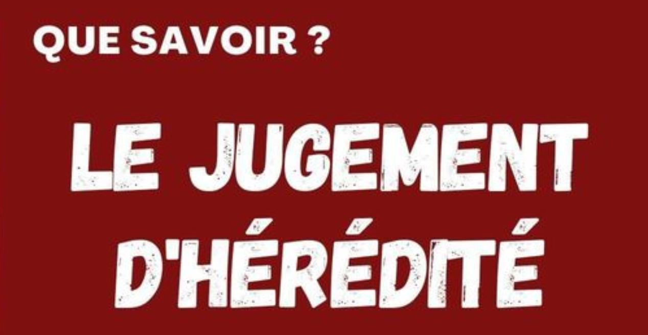 jugement d'hérédité