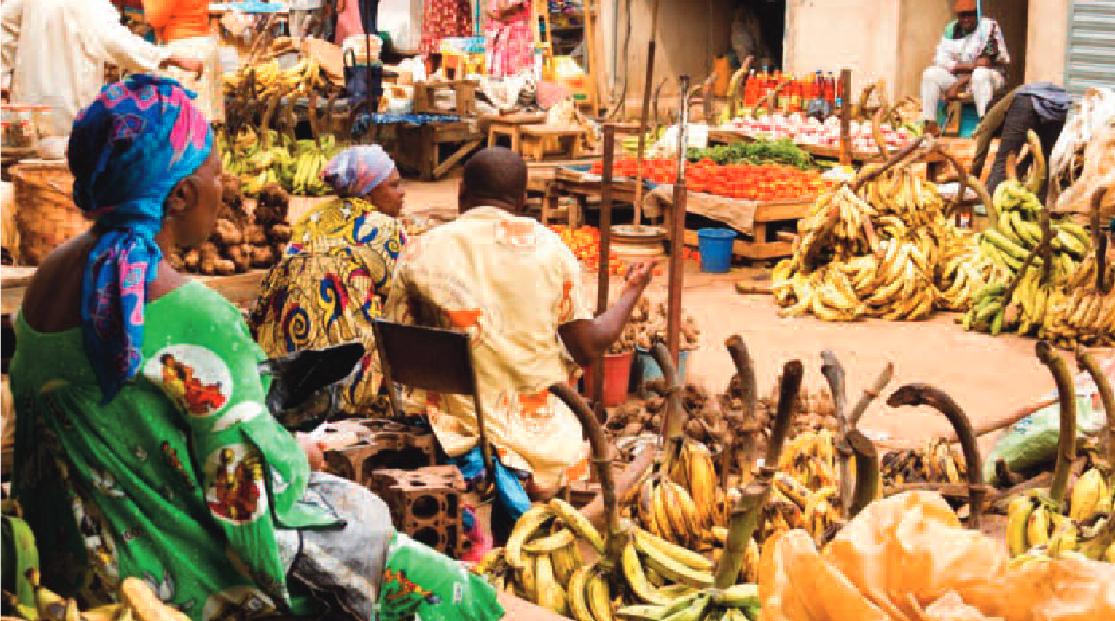 Marché de plantain