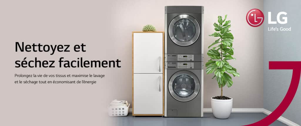 lg devoile son lave linge equipe pour les blanchisseries sur place et multi logements