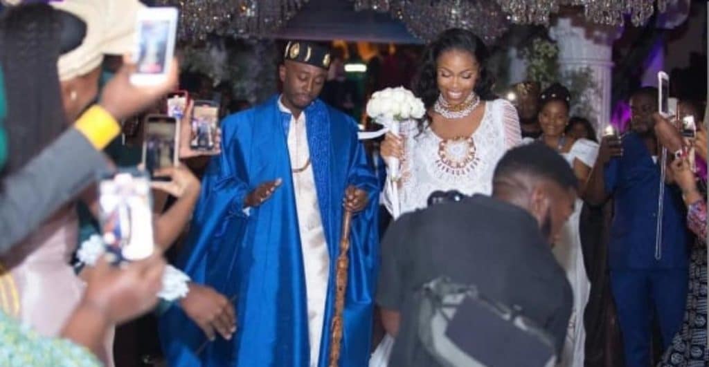 Le mariage de la fille de Congelcam et du petit-fils de Kadji fait sensation au Cameroun 3 Stéphanie Ngouchinghe et Oliver Kadji