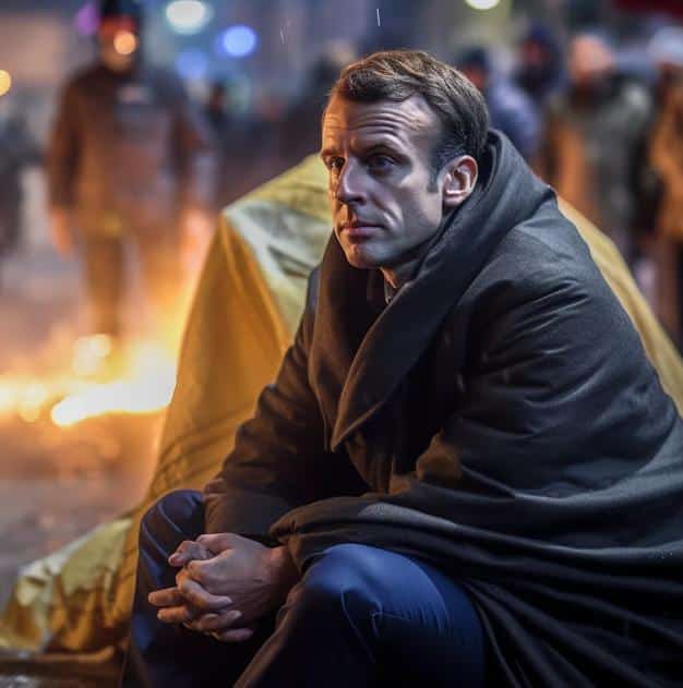 Macron descend dans la rue pour protester contre la réforme de l'âge de la retraite en France 5 Macron et les Gilets Jaunes4