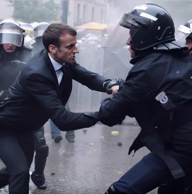Macron descend dans la rue pour protester contre la réforme de l'âge de la retraite en France 6 Macron et les Gilets Jaunes5