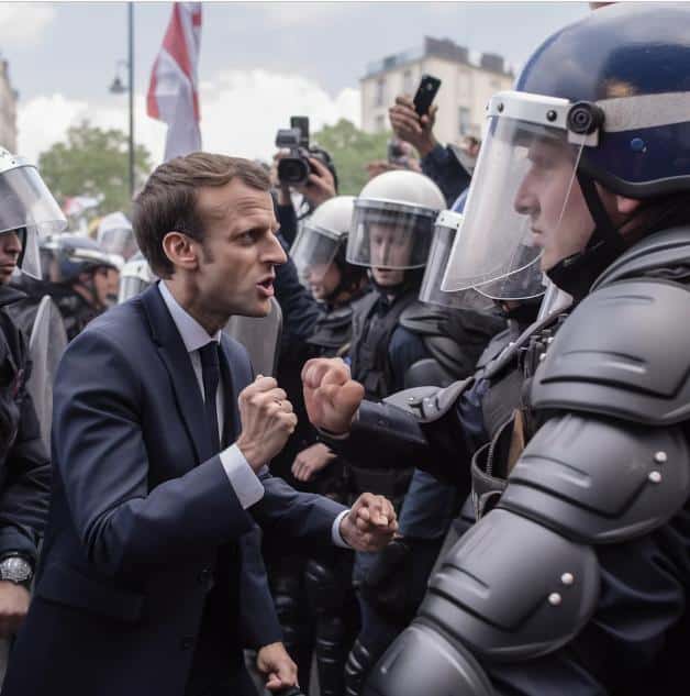 Macron descend dans la rue pour protester contre la réforme de l'âge de la retraite en France 7 Macron et les Gilets Jaunes6