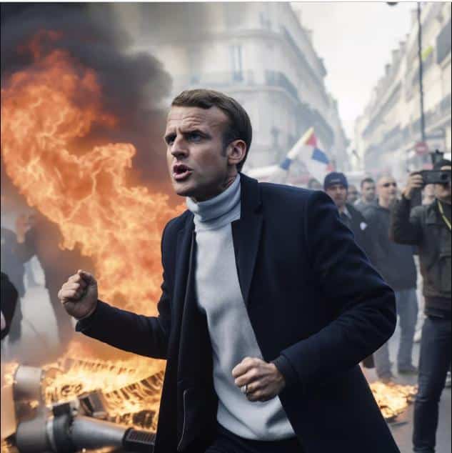 Macron descend dans la rue pour protester contre la réforme de l'âge de la retraite en France 8 Macron et les Gilets Jaunes7