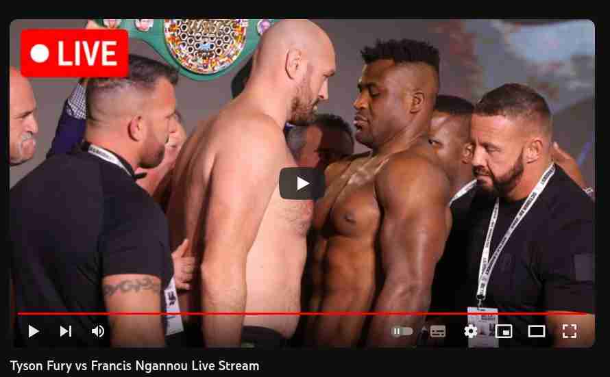 Tyson vs ngannou live
