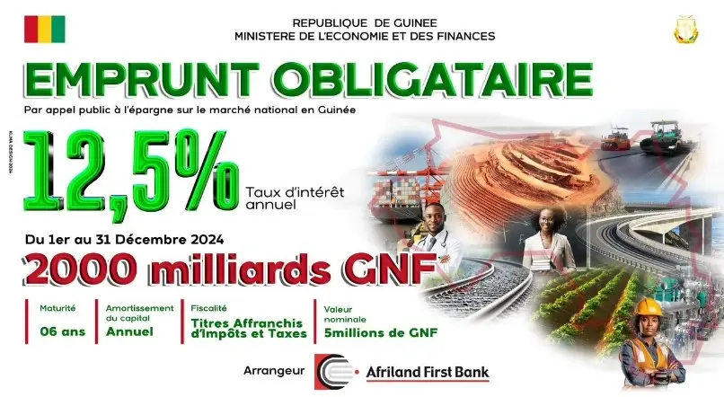 Emprunt obligataire Guinee par Afriland