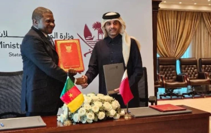 Jean Ernest Masséna NGALLE BIBEHE et Mohammed bin Abdulla Al Thani