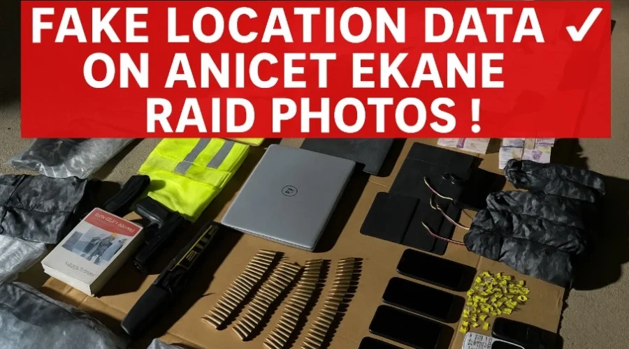 Fact-check – Les photos de la saisie d’armes à Douala présentent une géolocalisation falsifiée.