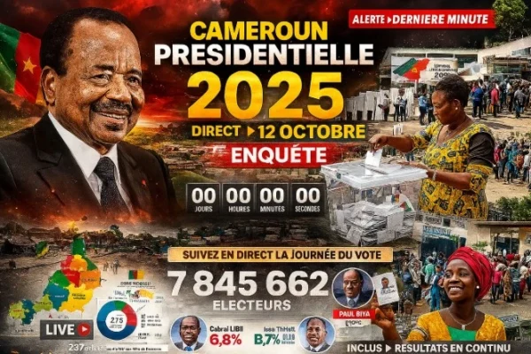 Cameroun – Présidentielle 2025 : suivez la journée électorale en direct